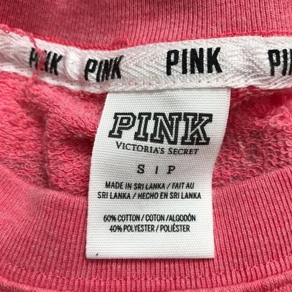 PINK Oversized Peachy Pink Stadium Sweatshirt Sm